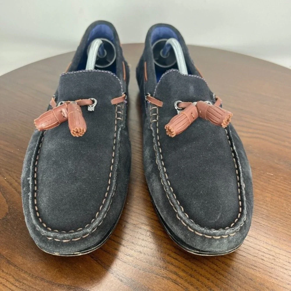 Ted Baker Muddi Loafer Shoes Men's 9 Black‎ Suede Moc Toe Boat Slip On FD05718